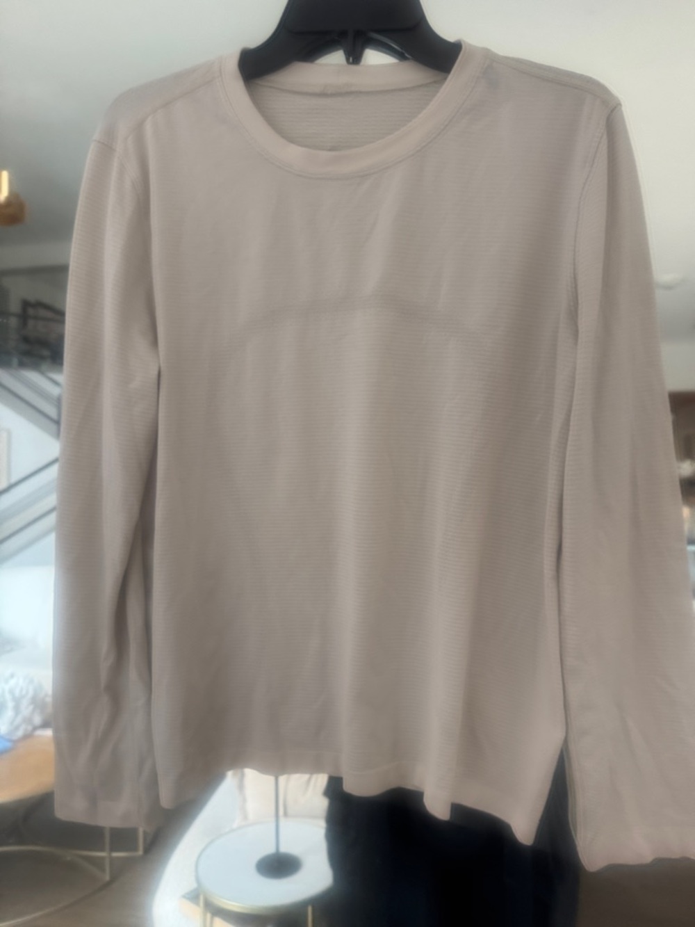 lululemon athletica Long Sleeve Crew Top in Light Beige